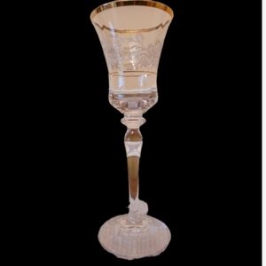 Vintage Mikasa antique lace wine glass